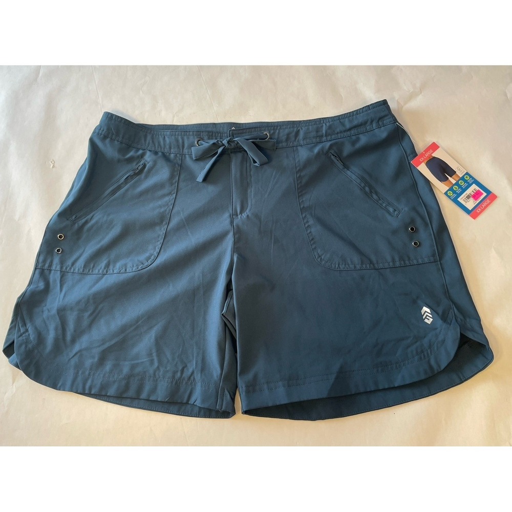NWT Free Country Steel Bermuda Shorts Women's XXL (18) Blue Quick Dry